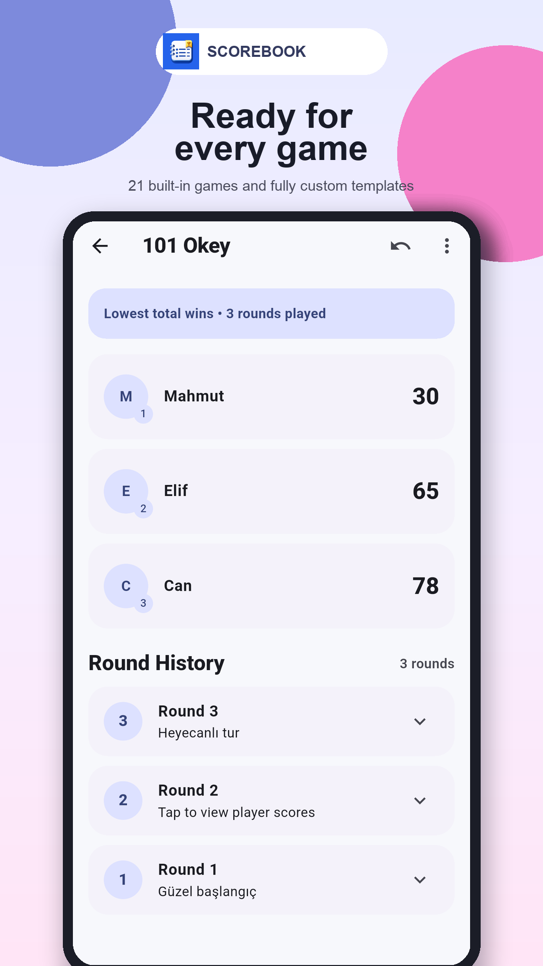 Skor Defteri screenshot 2