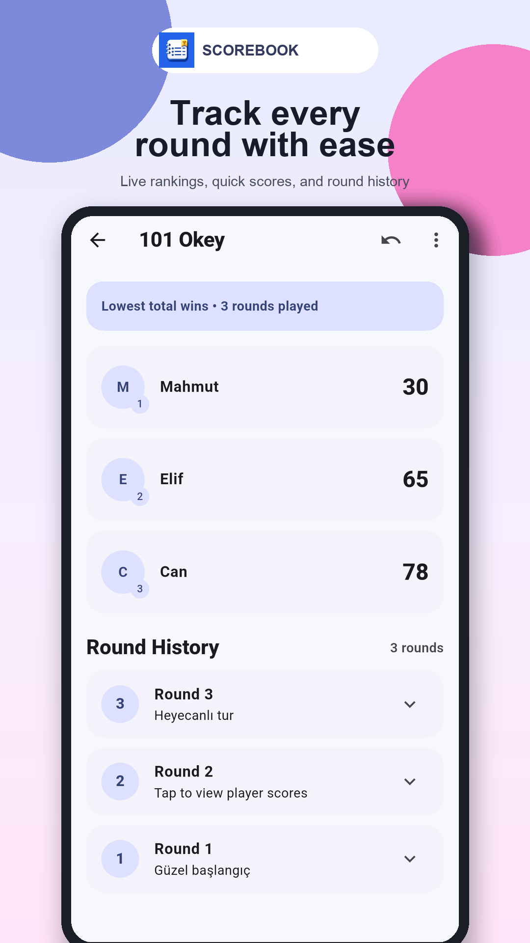 Skor Defteri screenshot 3