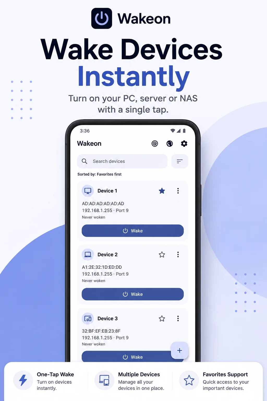 Wakeon screenshot 1